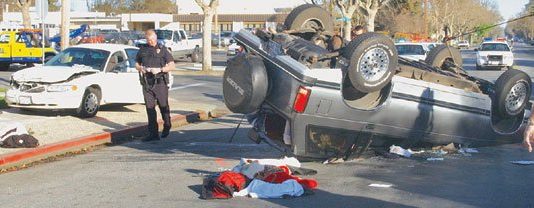 Rollover on Church St.