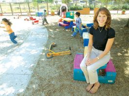 Volunteering within her kids’ lives