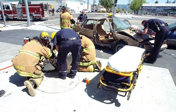 Brief: Car accident closes off Monterey