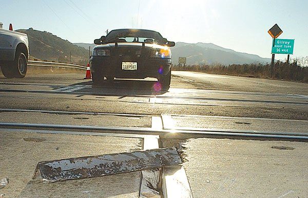 Hwy. 25 rail crossing causes tire damage