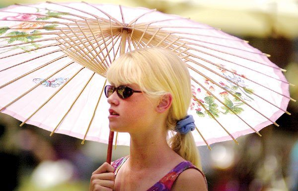 Parasols big hit in the heat