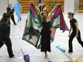 Colors Fly at Weekend Winterguard Competition