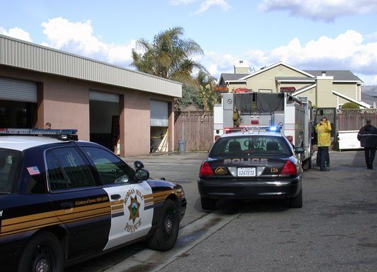 Apparent suicide in garage