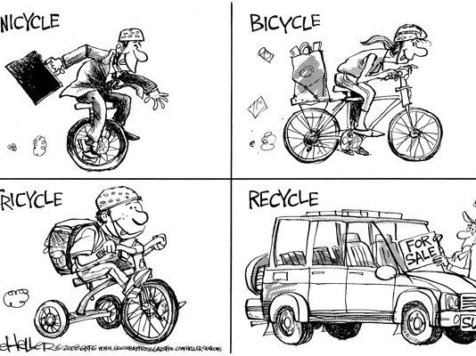 Editorial cartoons: Four kinds of cycles