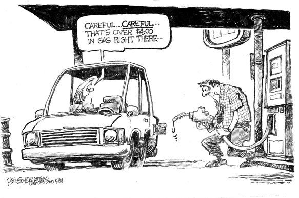 Editorial cartoons: An expensive drop