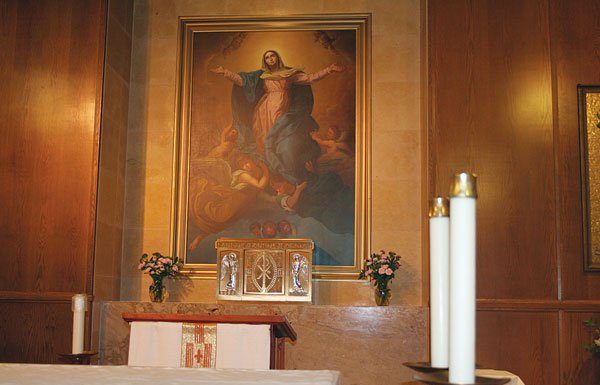 Brass candle top stolen from St. Mary Church