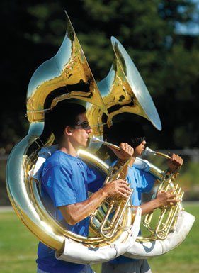 Band director marches in