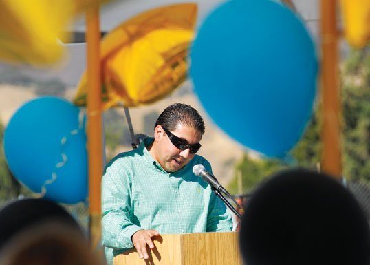 Christopher High School topping out ceremony