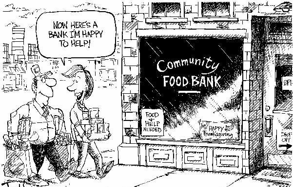 Editorial Cartoon: Choosing banks
