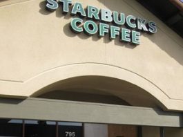 Woman crashes Jaguar through coffee shop window