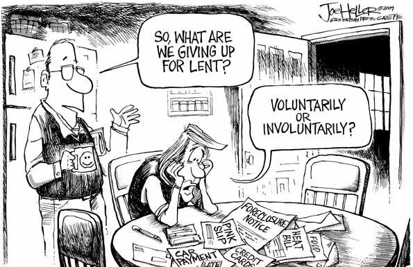 Editorial cartoons: Lent should be easy this year