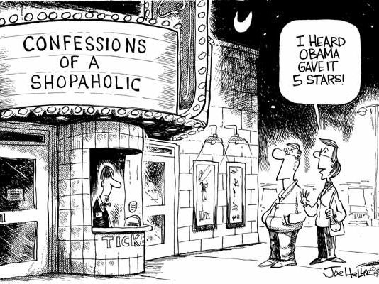Editorial cartoons: Obama at the movies