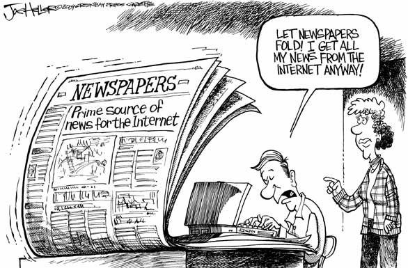 Editorial cartoons: Who needs newspapers anyway?