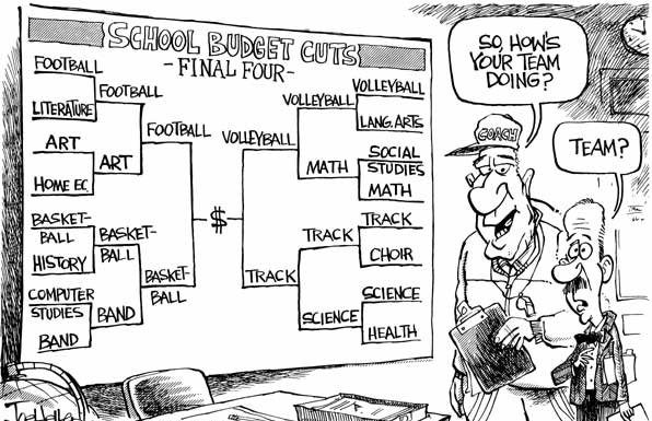 Editorial cartoons: Real March Madness