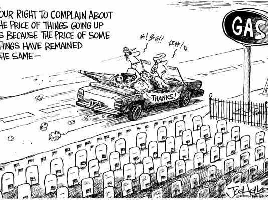 Editorial cartoons: The price of some things has remained the same