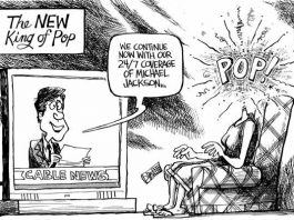 Editorial cartoons: The new King of Pop