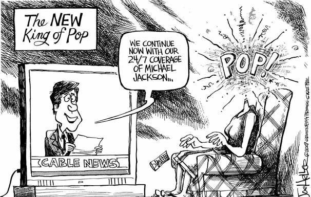 Editorial cartoons: The new King of Pop