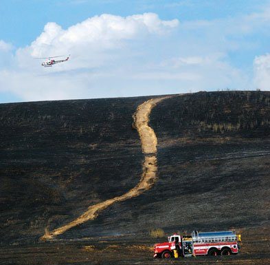 Large grass fire almost contained
