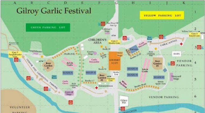 2009 Garlic Festival map