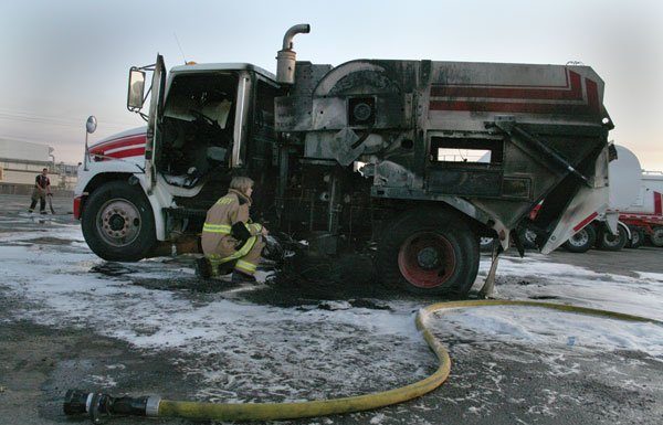 Garbage truck catches fire in South Valley Disposal plant