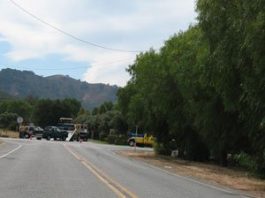 Truck tips at Santa Teresa and Highland