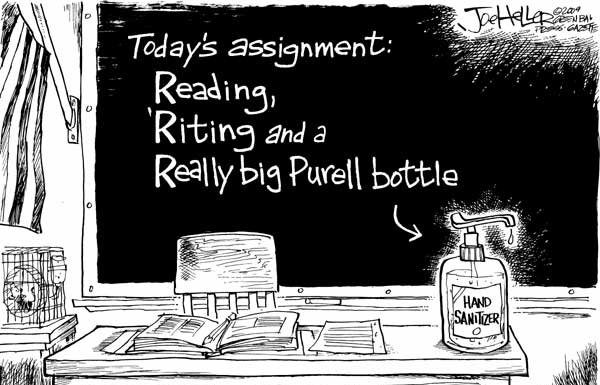 Editorial cartoons: The new three R’s of school