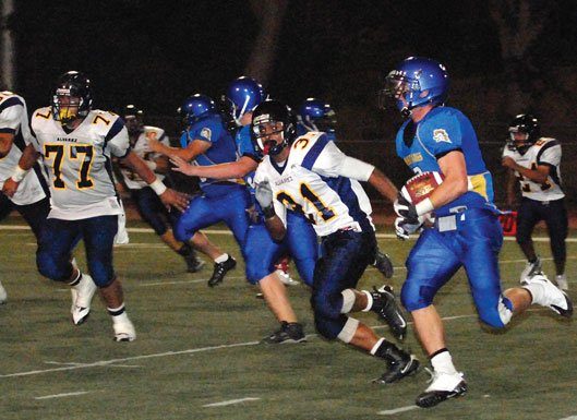 Mustangs shut out Eagles 21-0 to open TCAL play