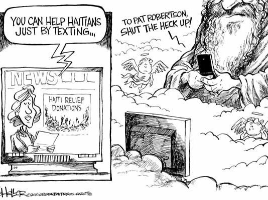 Editorial cartoons: An emoticon from God