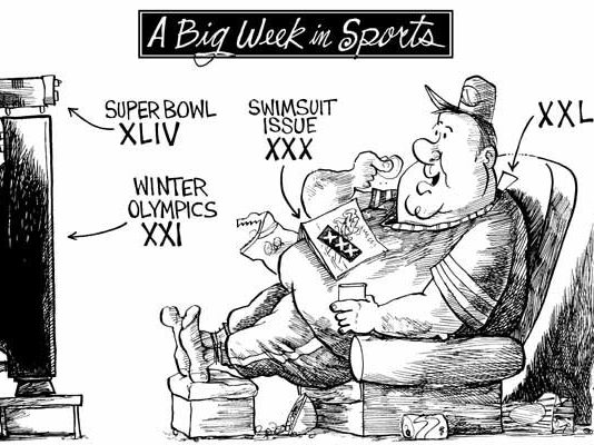 Editorial cartoons: Sports just keep getting larger