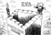Editorial cartoons: One step at a time, forever