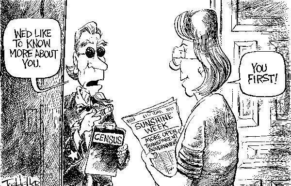 Editorial cartoon: Sunshine week