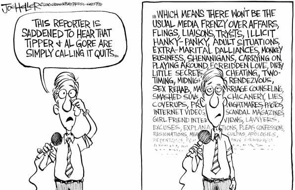 Editorial cartoons: No gory end to this marriage?