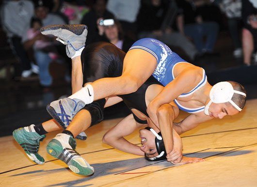 WRESTLING VIDEO: Mustangs scoot by Alisal 56-18