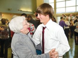 Guests are all smiles at Senior Citizen Ball