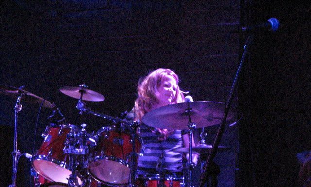 Expectant mom still rocks the drum set at eight months