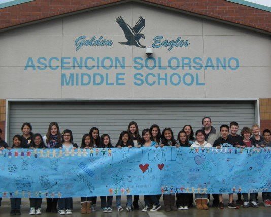 Solorsano students send their support to Newtown, Conn.