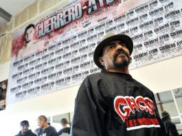 Boxing: Ruben Guerrero calls Mayweather ‘woman beater’ as dads nearly brawl at news conference