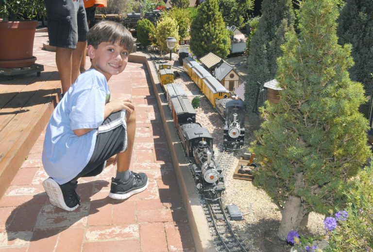 All aboard the garden railroad tour