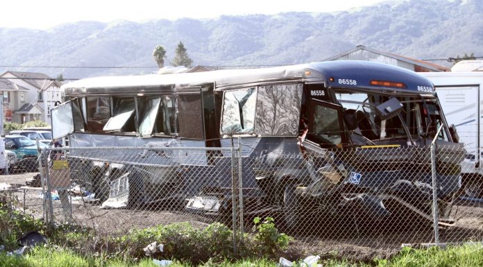 PHOTO OF THE DAY: The Greyhound from Tuesday’s Fatal Crash