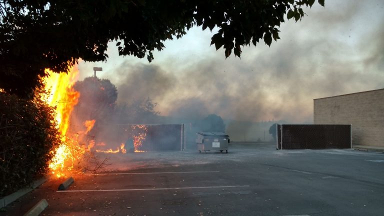 Fire scorches field behind Dispatch