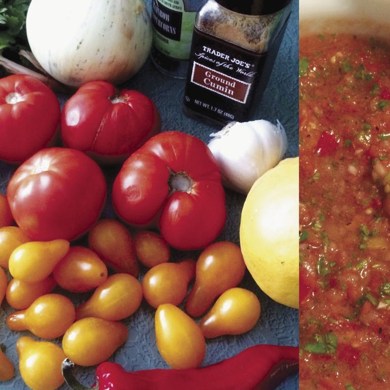 Making homemade salsa