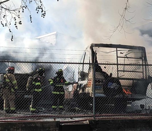Motorhome ignites at storage facility