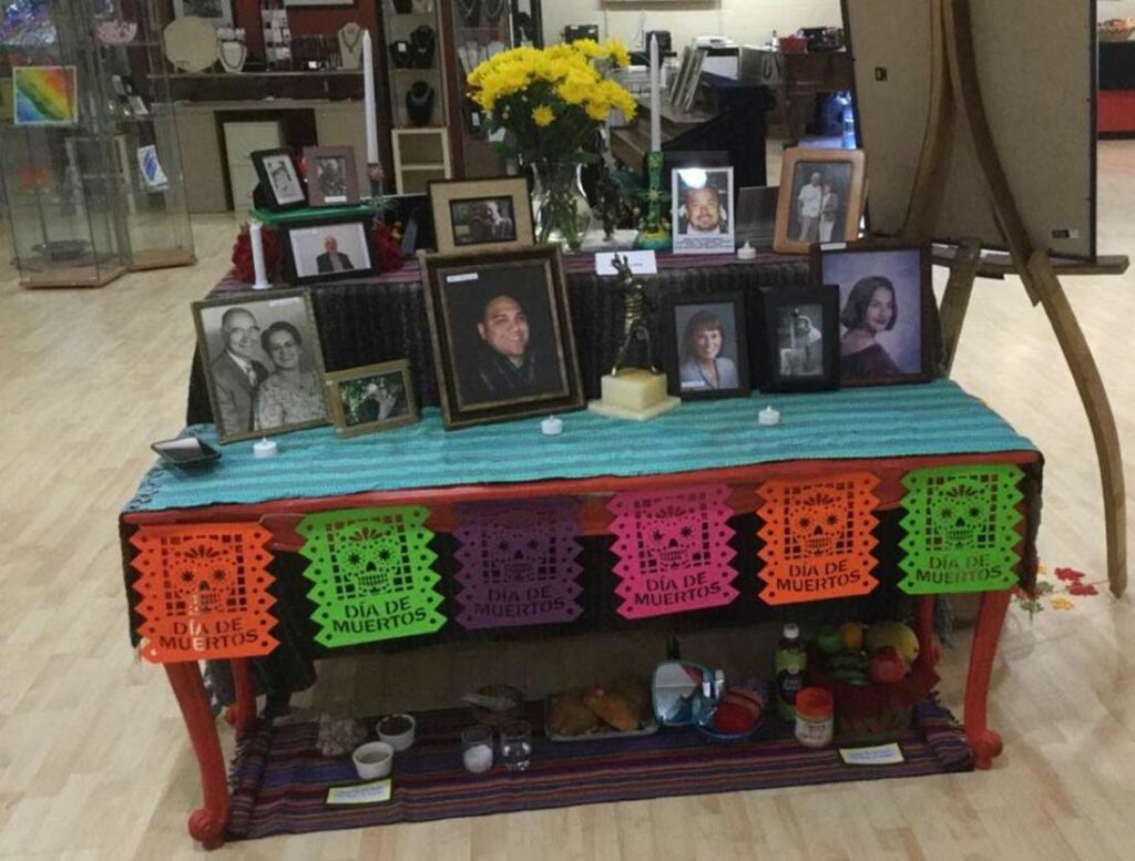 Dia de los Muertos Gilroy Center for the Arts altars