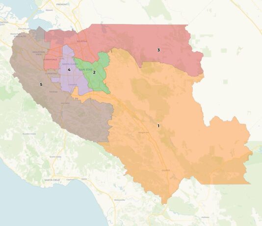 90195 map santa clara county board of supervisors cindy chavez redistricting