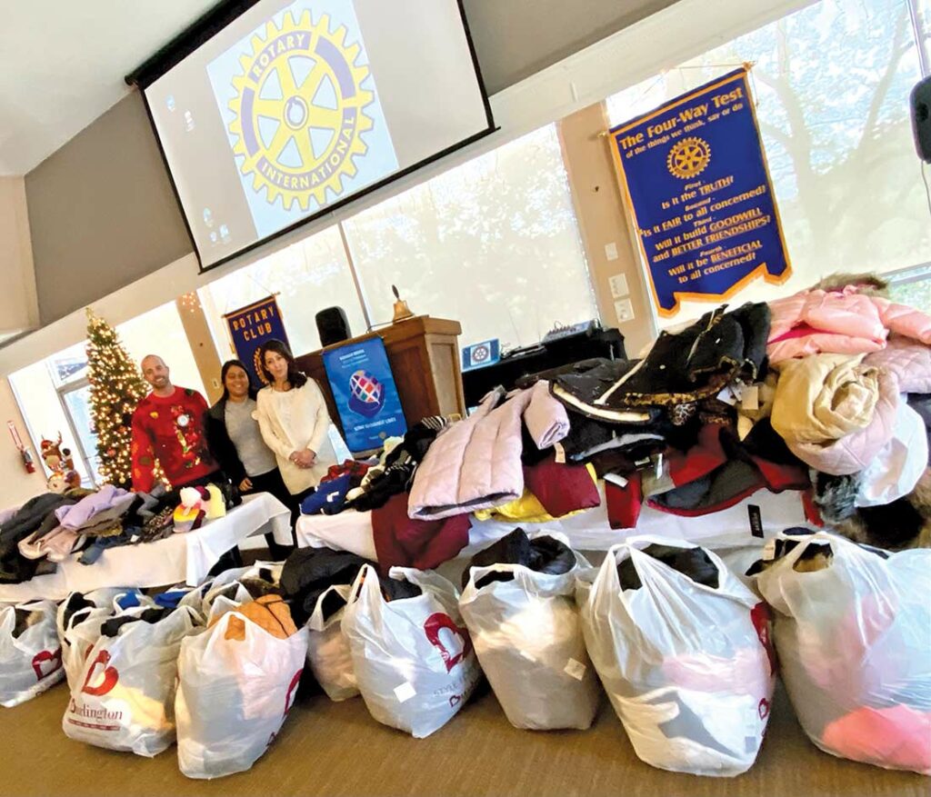 rotary club of gilroy winter community service project cold weather clothing coats
