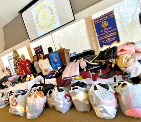 rotary club of gilroy winter community service project cold weather clothing coats