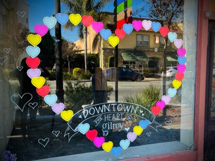 downtown gilroy heart bombing business association monterey street valentine's day