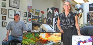 Jeff Bentz Dee Dee Torre Leedo Art & Framing downtown gilroy third friday art walk