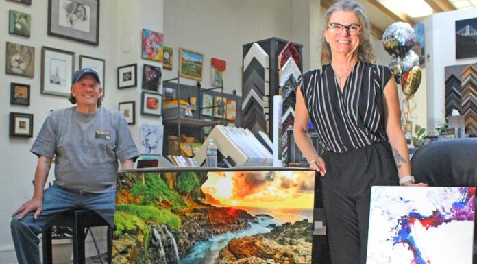 Jeff Bentz Dee Dee Torre Leedo Art & Framing downtown gilroy third friday art walk