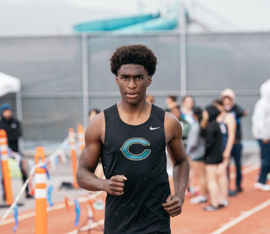 Christopher’s King(sley) Okoronkwo has the section’s top mark in the triple jump
